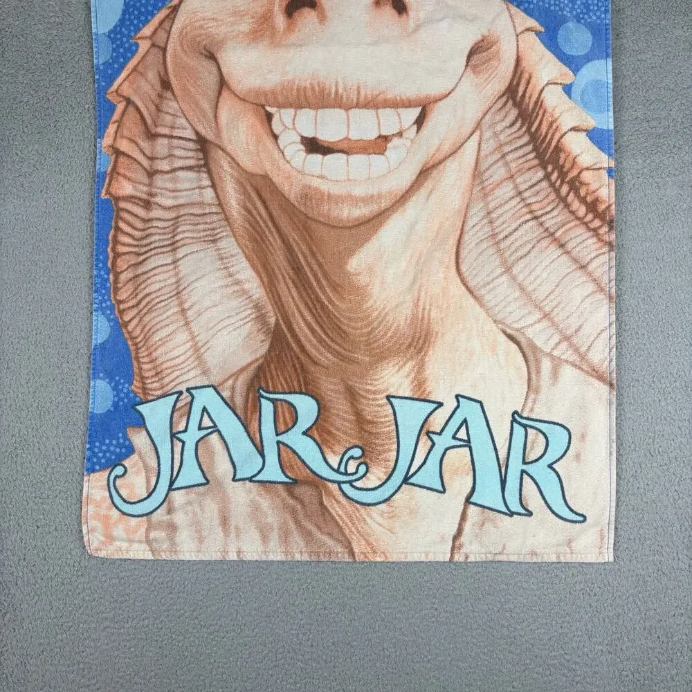 Vtg Star Wars Episode 1 The Phantom Menace Jar Jar Binks Beach Towel 27x54”